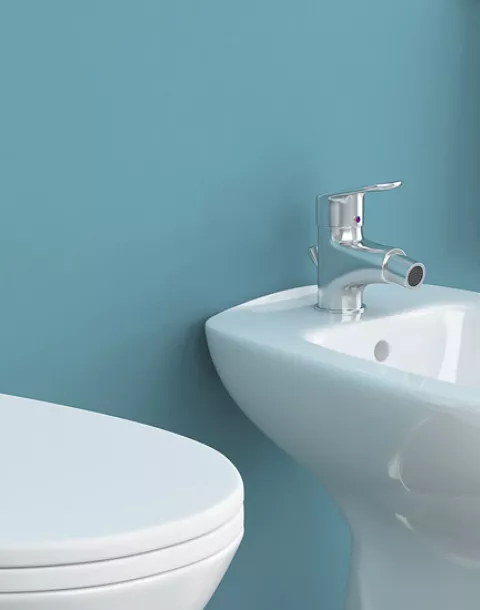 Mécanisme de chasse WC double poussoir avec robinet flotteur